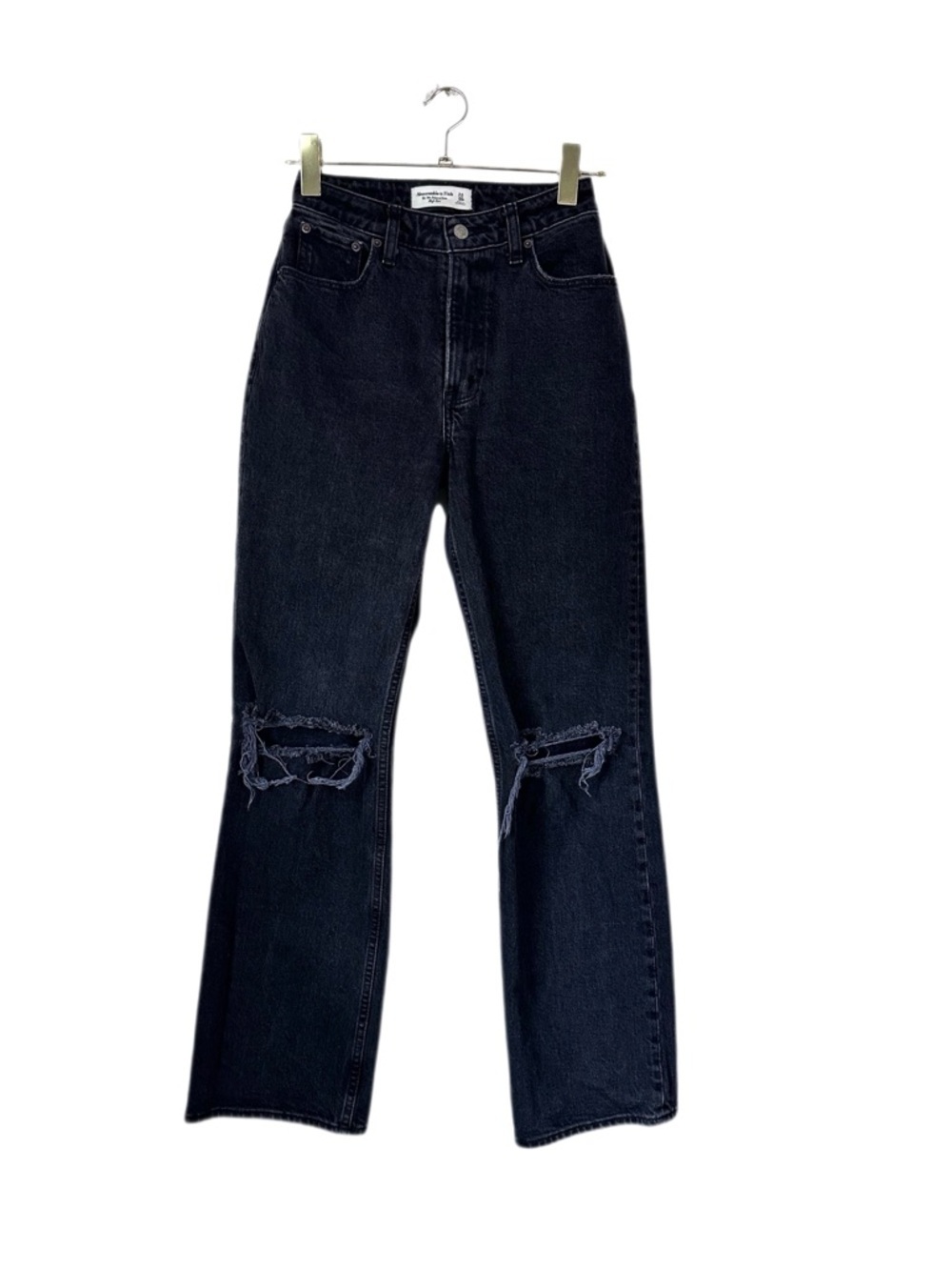 Abercrombie & Fitch The 90s Relaxed Jean High Rise Size 00 Curve Love - Picture 2 of 4